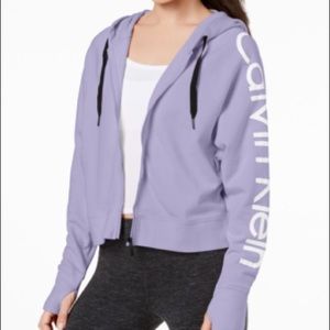 Calvin Klein Lilac Performance Zipper Sweatshirt